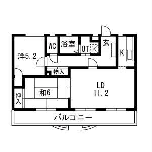 2LDK 間取り図
