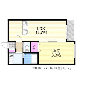 1LDK 間取り図
