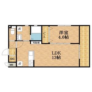 1LDK 間取り図