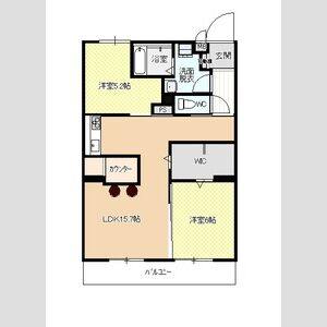 2LDK 間取り図