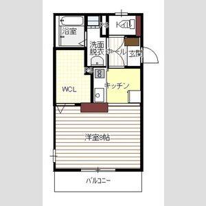 1K 間取り図