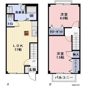 2LDK 間取り図