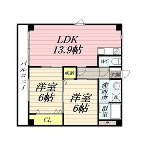 2LDK 間取り図