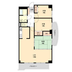 3LDK 間取り図