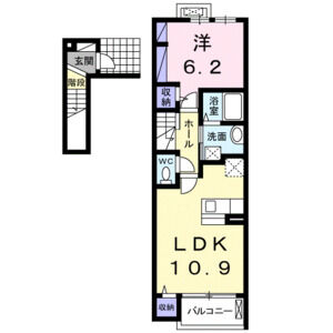 1LDK 間取り図