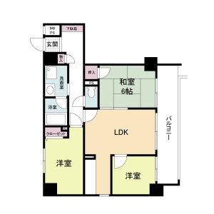 3LDK 間取り図
