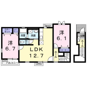 2LDK 間取り図