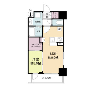 1LDK 間取り図