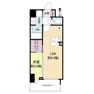 1LDK 間取り図