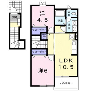 2LDK 間取り図
