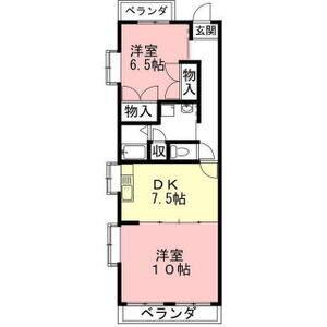 2DK 間取り図