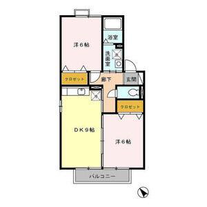 2DK 間取り図