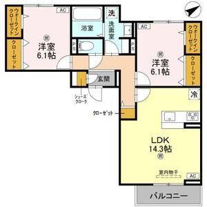 2LDK 間取り図