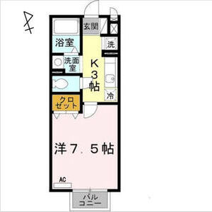 1K 間取り図