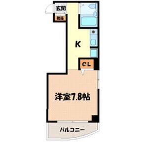 1K 間取り図