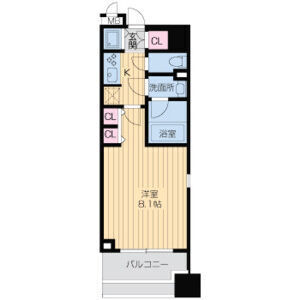 1K 間取り図