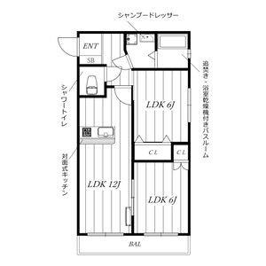 2LDK 間取り図