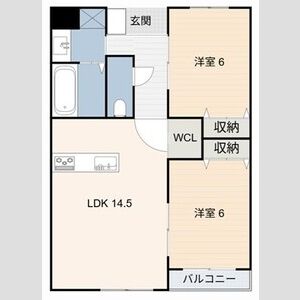 2LDK 間取り図