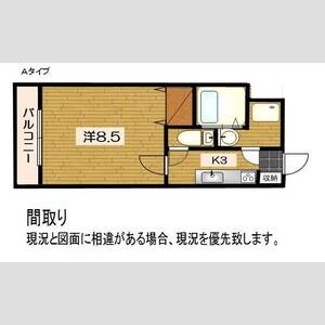 1K 間取り図
