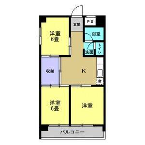3DK 間取り図