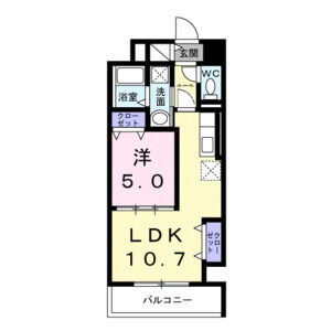 1LDK 間取り図