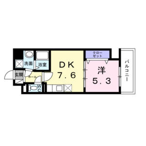 1DK 間取り図