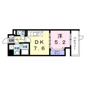 1DK 間取り図