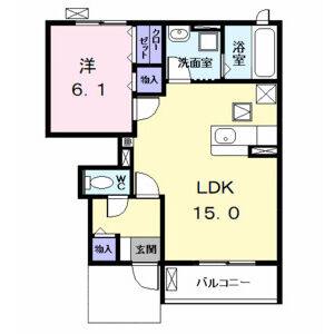 1LDK 間取り図