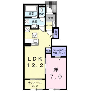 1LDK 間取り図