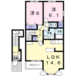 2LDK 間取り図