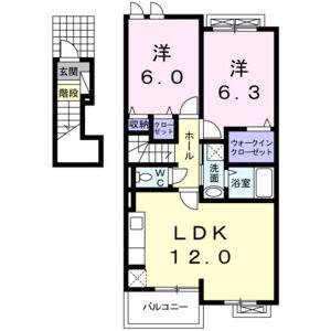 2LDK 間取り図