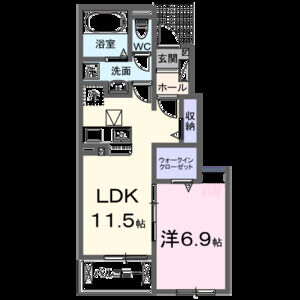 1LDK 間取り図