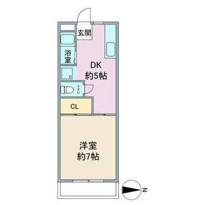 1DK 間取り図