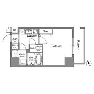 1K 間取り図