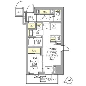 1LDK 間取り図