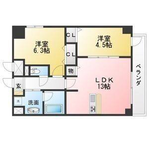 2LDK 間取り図