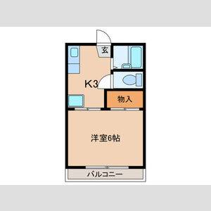 1K 間取り図