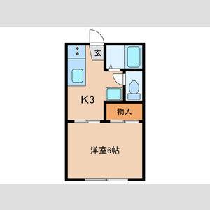 1K 間取り図