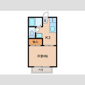 1K 間取り図