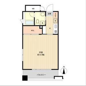 1K 間取り図