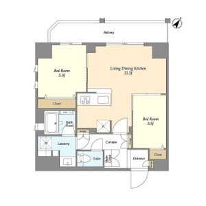 2LDK 間取り図