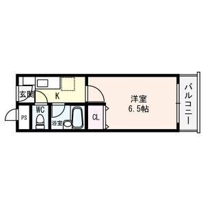 1K 間取り図