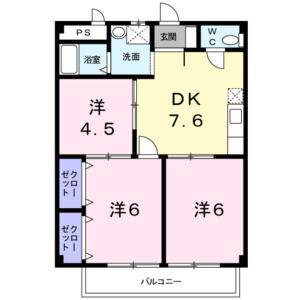 3DK 間取り図