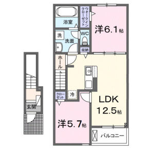2LDK 間取り図