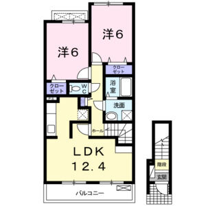 2LDK 間取り図