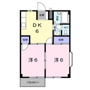 2DK 間取り図