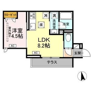 1LDK 間取り図