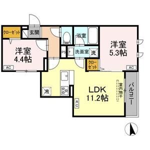 2LDK 間取り図