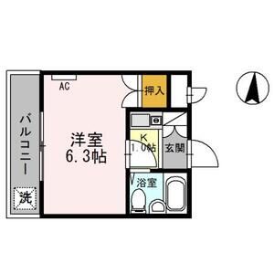 1K 間取り図