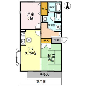 2DK 間取り図